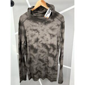 NWT Smartwool Merino 250 Base Layer Logo Hoodie Men’s L Black Marble Wash